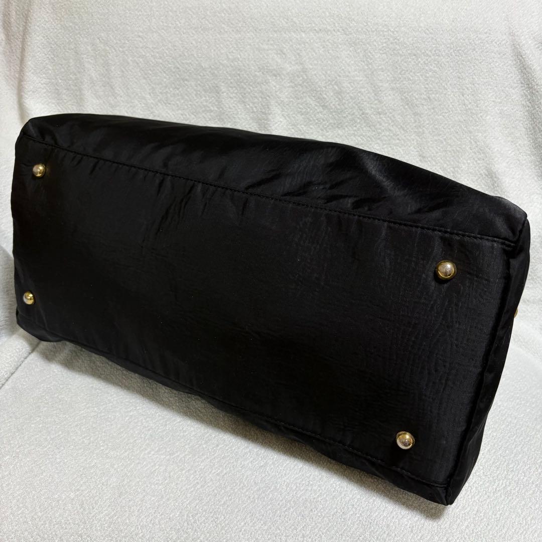 【極美品】バレンシアガ ボストンバッグ 2way ナイロン クロコ 刺繍ロゴ