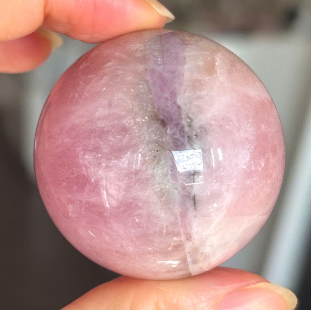 アリサ様　高品質　ピンクモルガナイト　スフィア　天然石 4.25cm