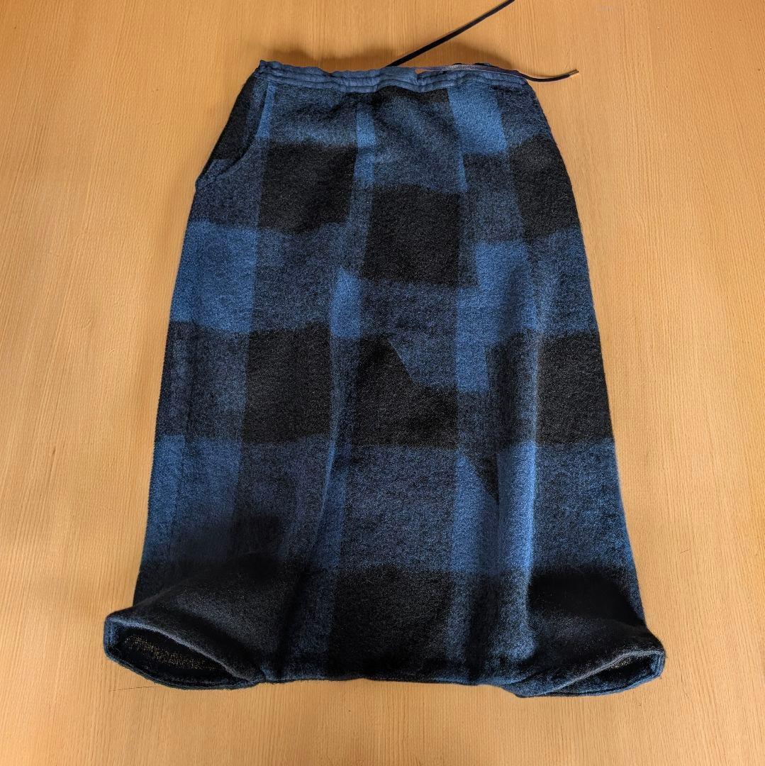 stof ストフ モヘア＆ウール ブロックチェック切り替え サルエルパンツ