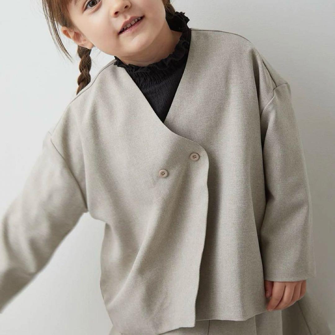 【リジェール】ノーカラージャケットセットアップ 110