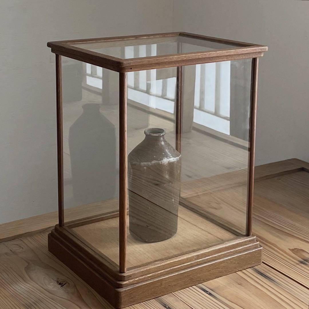古い卓上ガラスケース　レトロ　飾り棚　古道具　アンティーク
