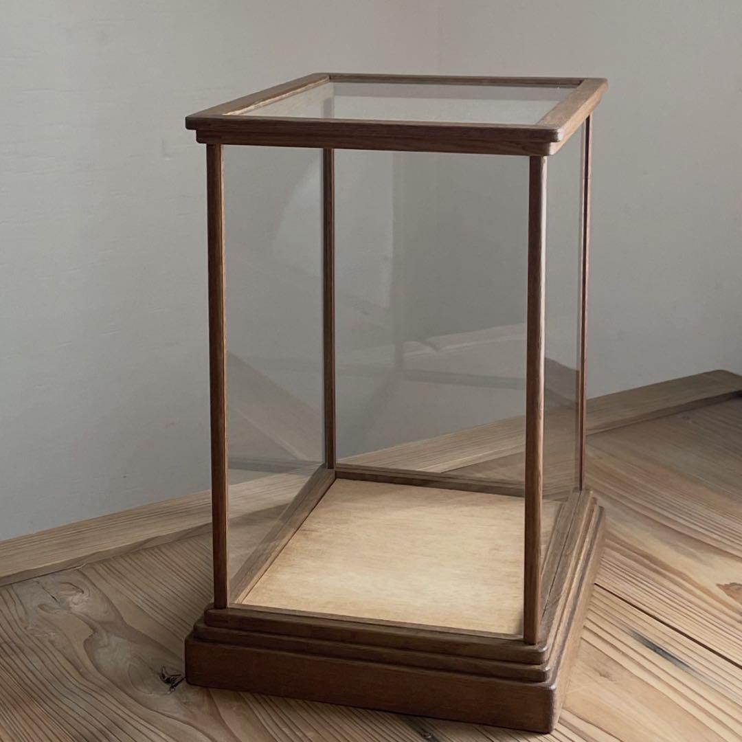 古い卓上ガラスケース　レトロ　飾り棚　古道具　アンティーク