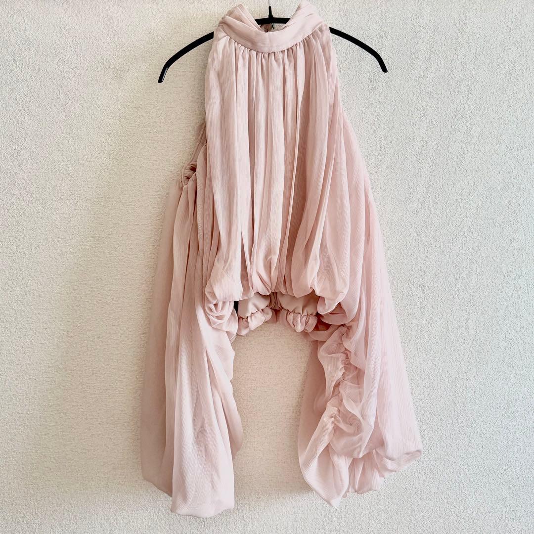 anuans シフォンボリュームブラウス PBEG