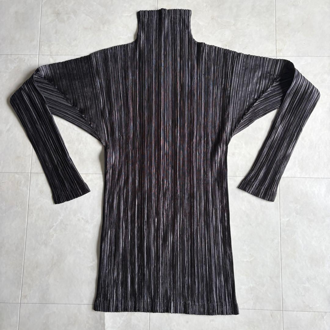ISSEY MIYAKE プリーツ ハイネック ドルマン L カットソー