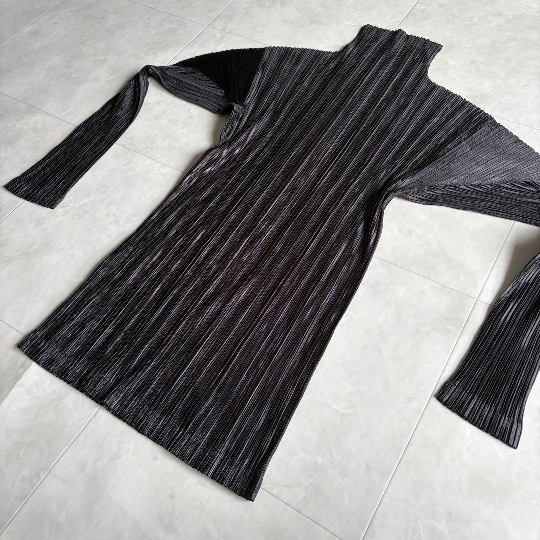 ISSEY MIYAKE プリーツ ハイネック ドルマン L カットソー