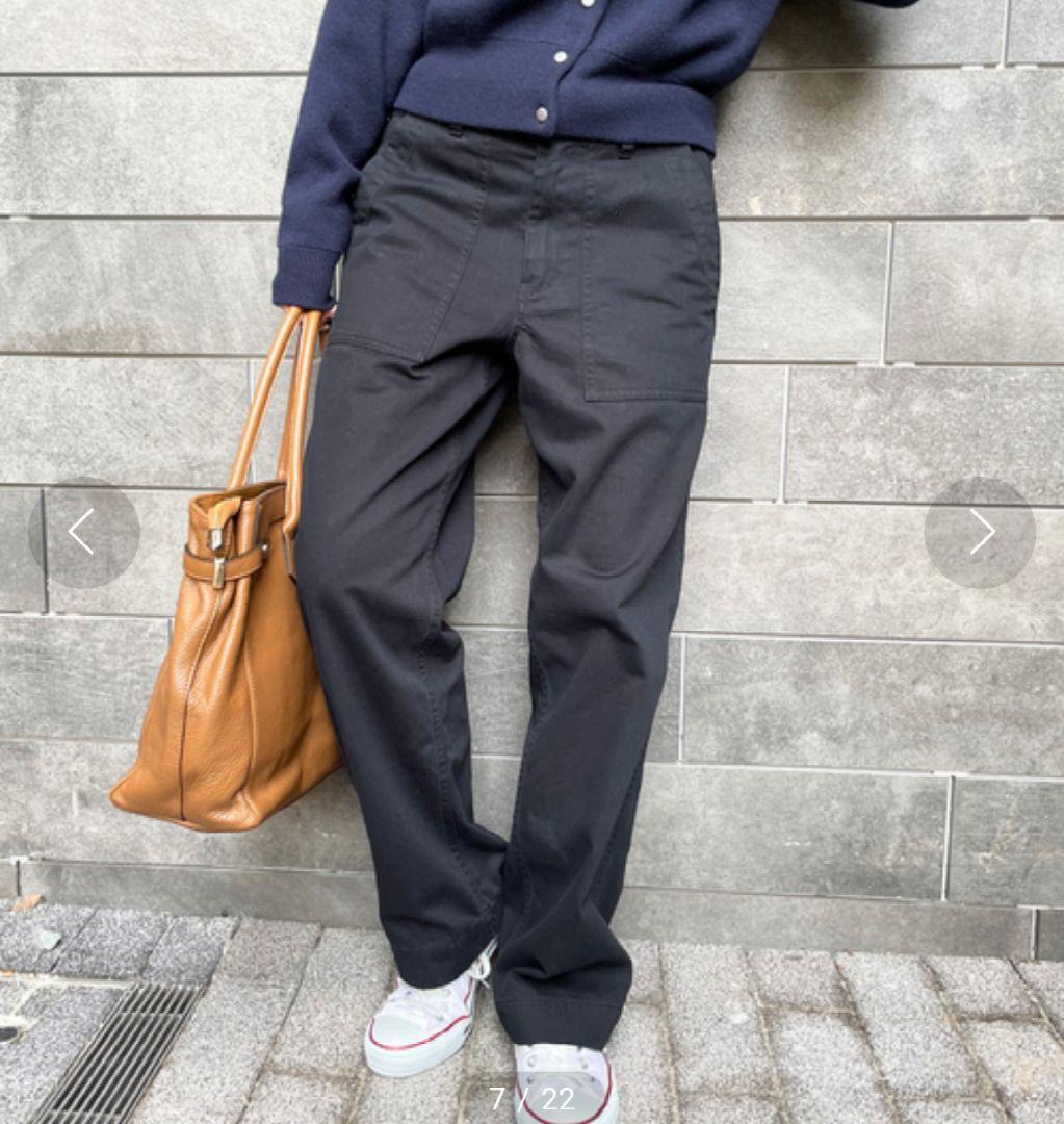 新品 タグ付き Spick and Span ルーズベイカーパンツ 黒 40