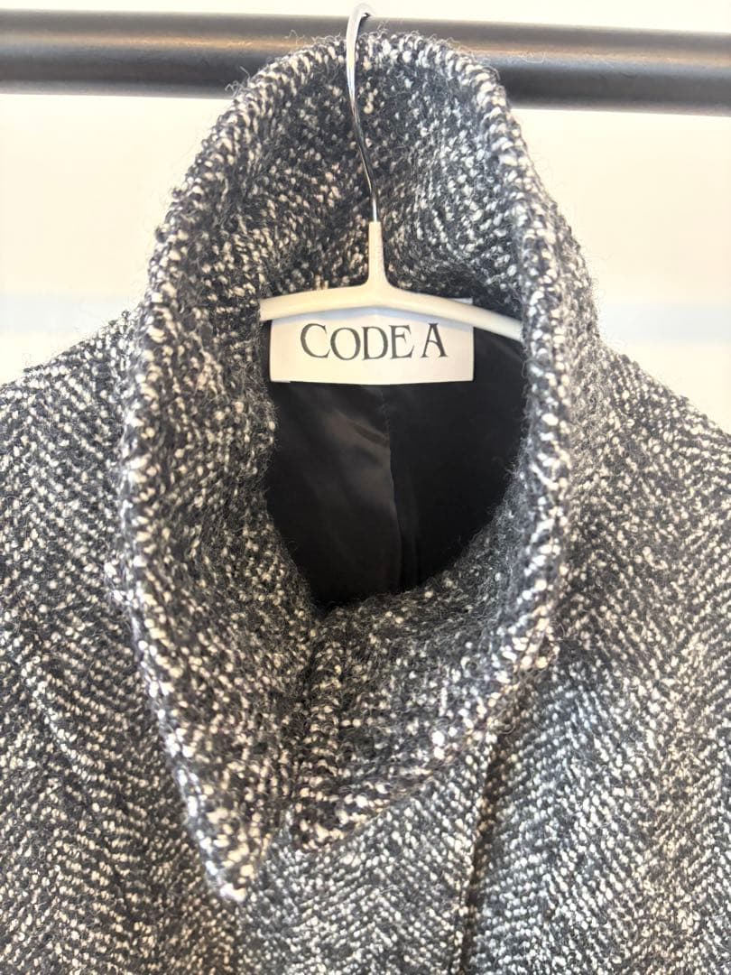 【美品】CODE A ツイード ハイネックジャケット