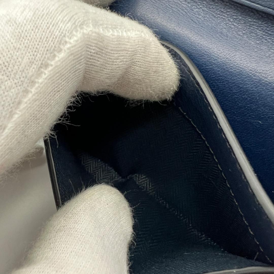 未使用品グローブトロッター☆メンズカードケース 名刺入れ ソフトレザー 本革 紺