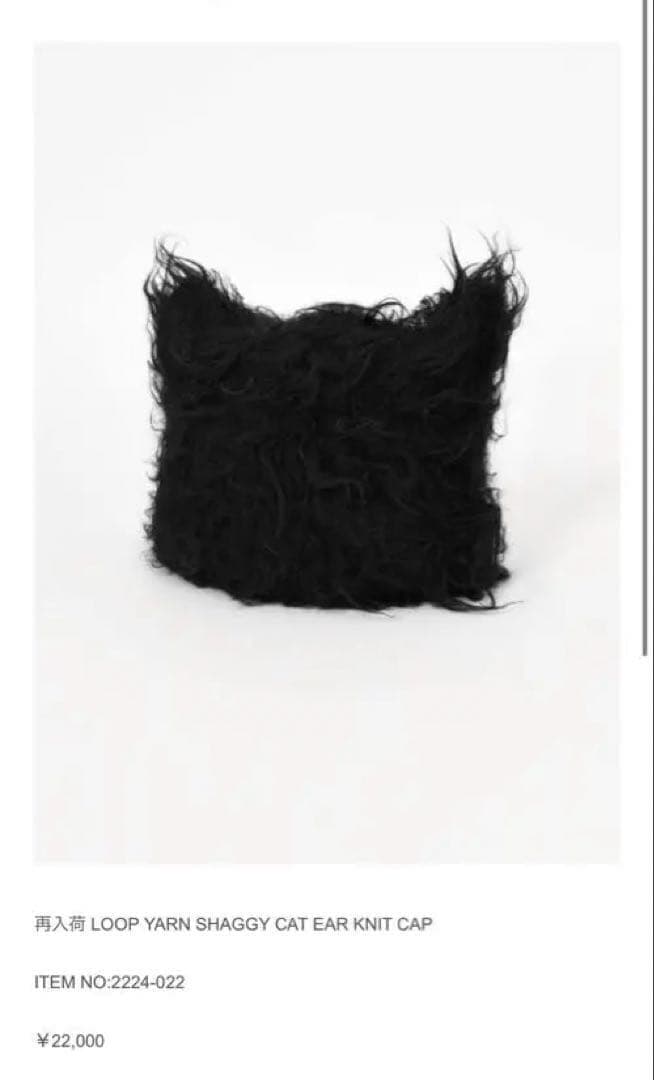 LAD MUSICIAN SHAGGY CAT EAR KNIT CAP 猫耳
