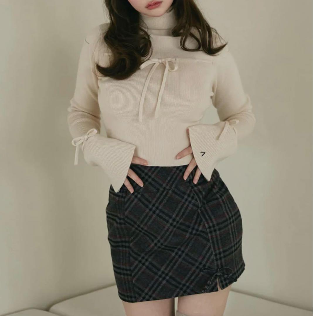 スカート Monica check mini skirt