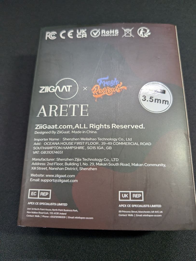 ZiiGaat × Fresh Review Arete 有線イヤホン