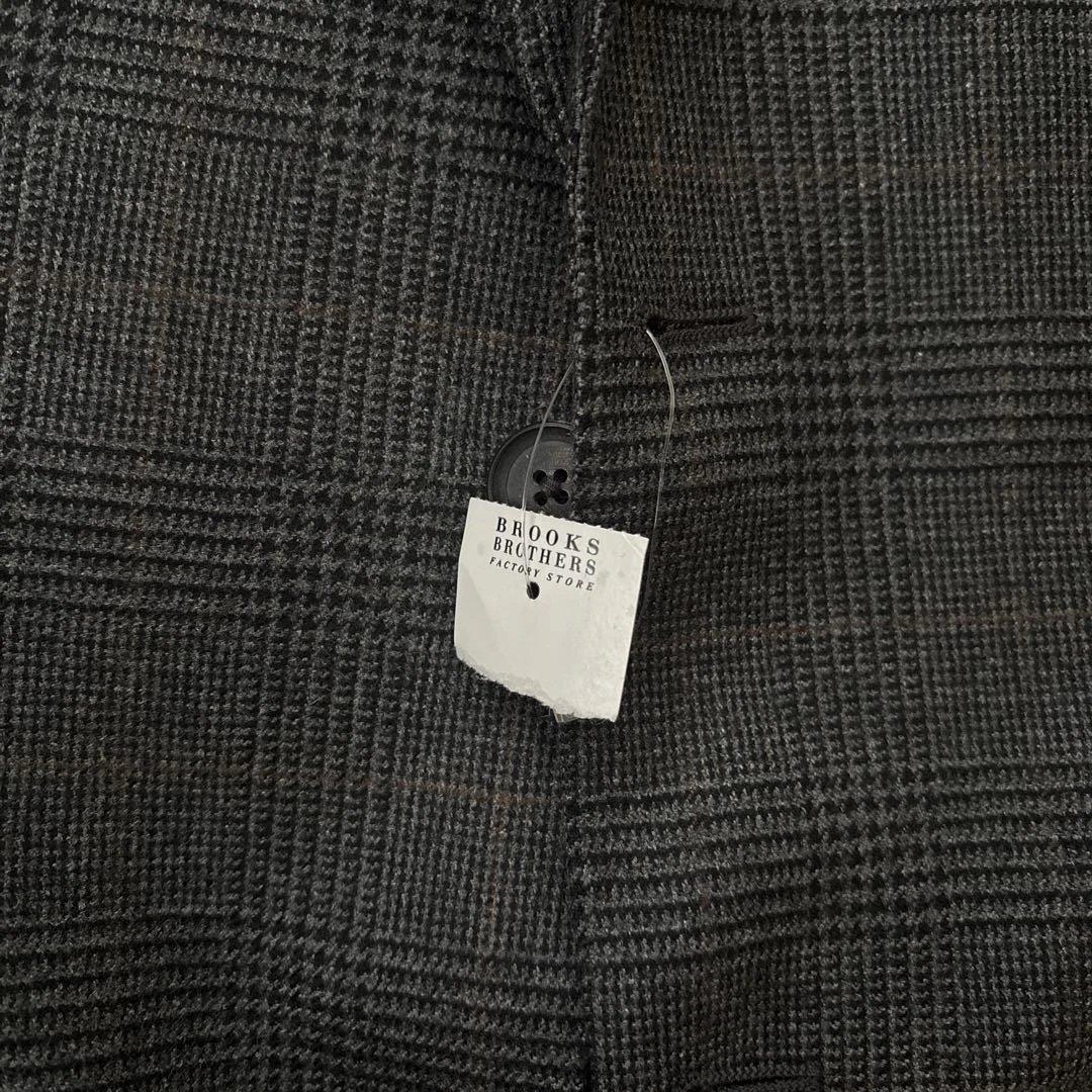 未使用タグ付 ブルックスブラザーズ チェック柄テーラードジャケット カシミア