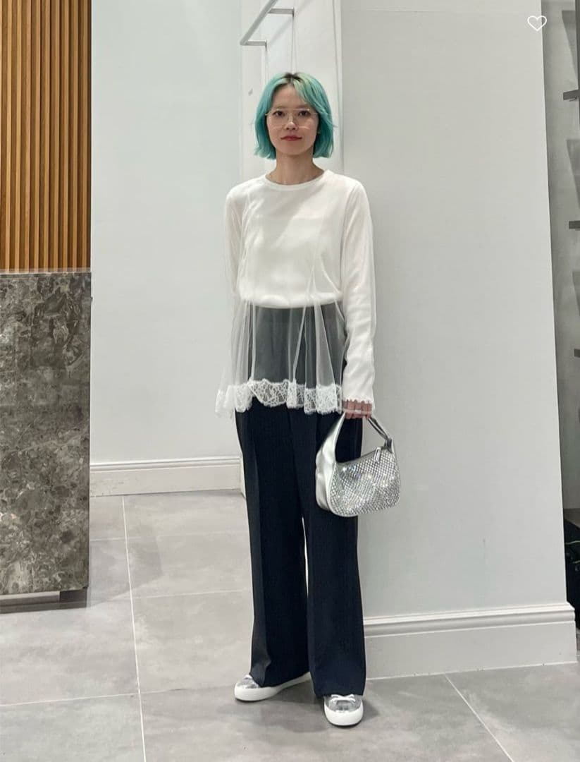 値下げ交渉可能　ミュベール　2025AW シアーレイヤードトップス