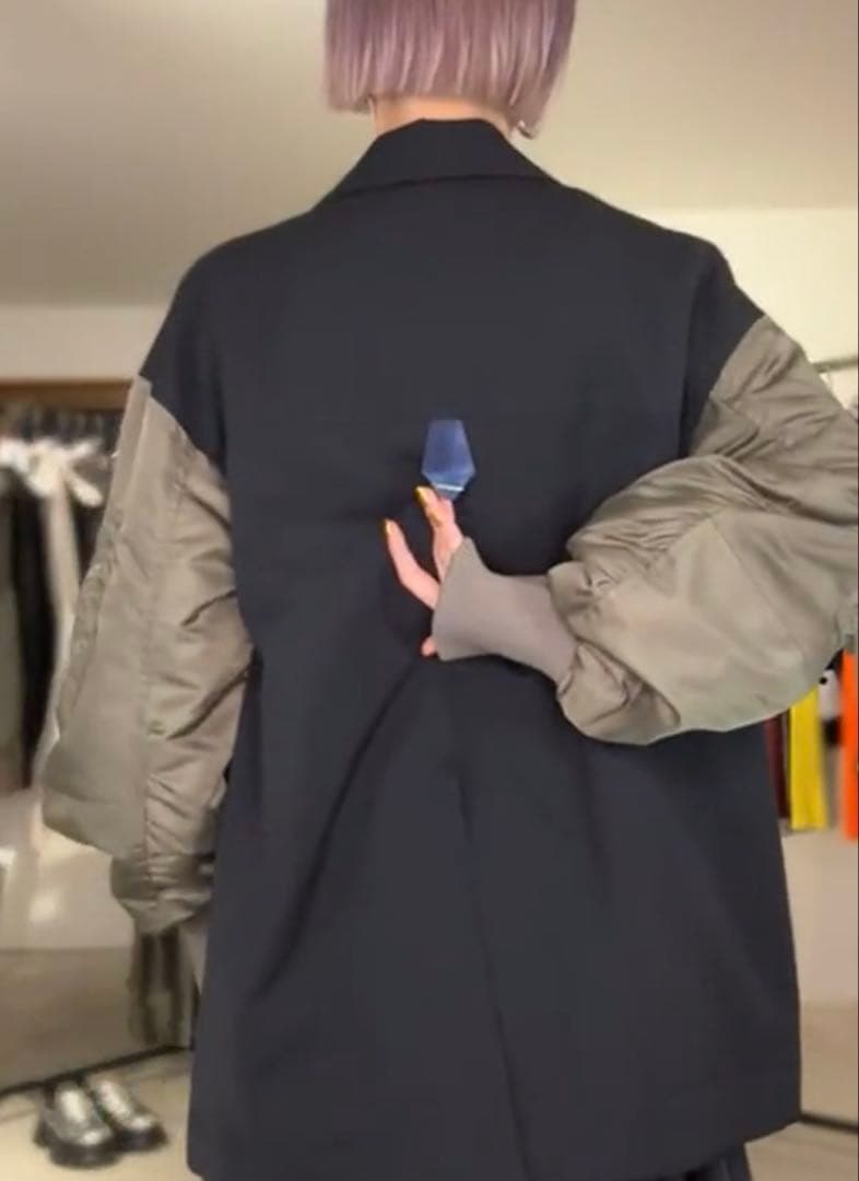 ジャケット・アウター OMMO MA-1 DOCKING WOOL JK