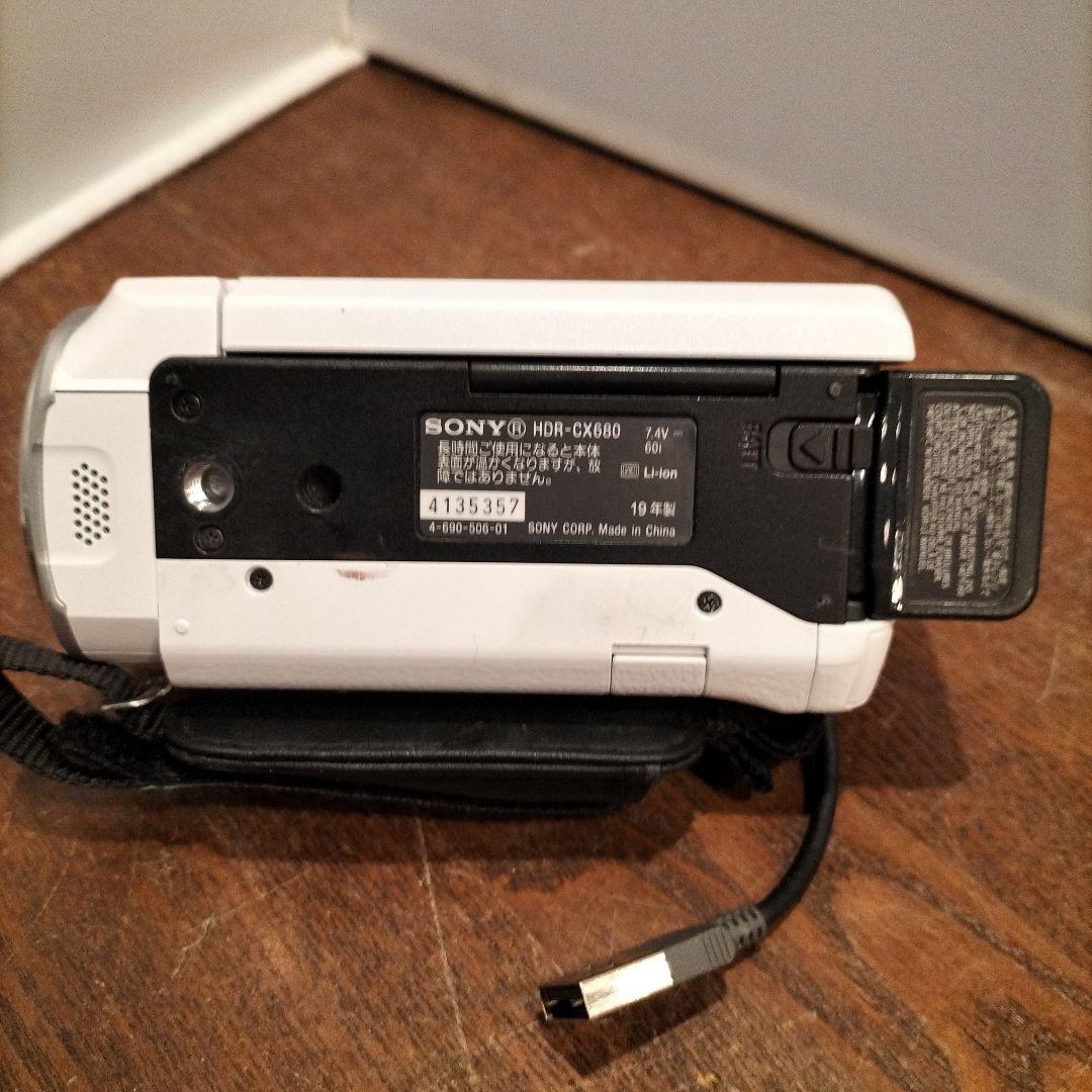 【中古品】ハンディカム　SONY HDR-CX680　ホワイト　白　動作未確認