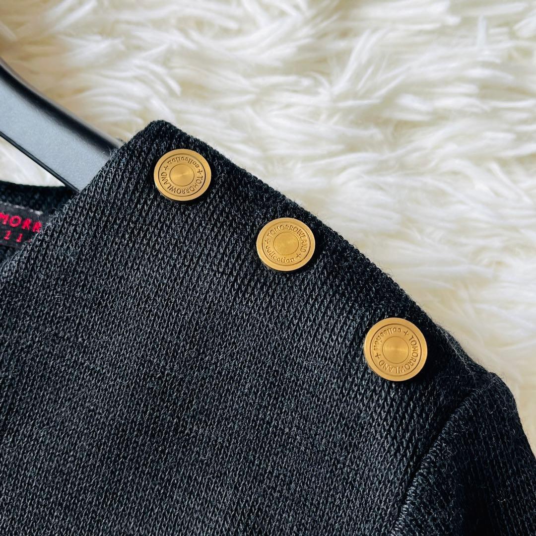 【美品✨】トゥモローランド　シルキーダブルフェイスクルーネックフレアワンピース