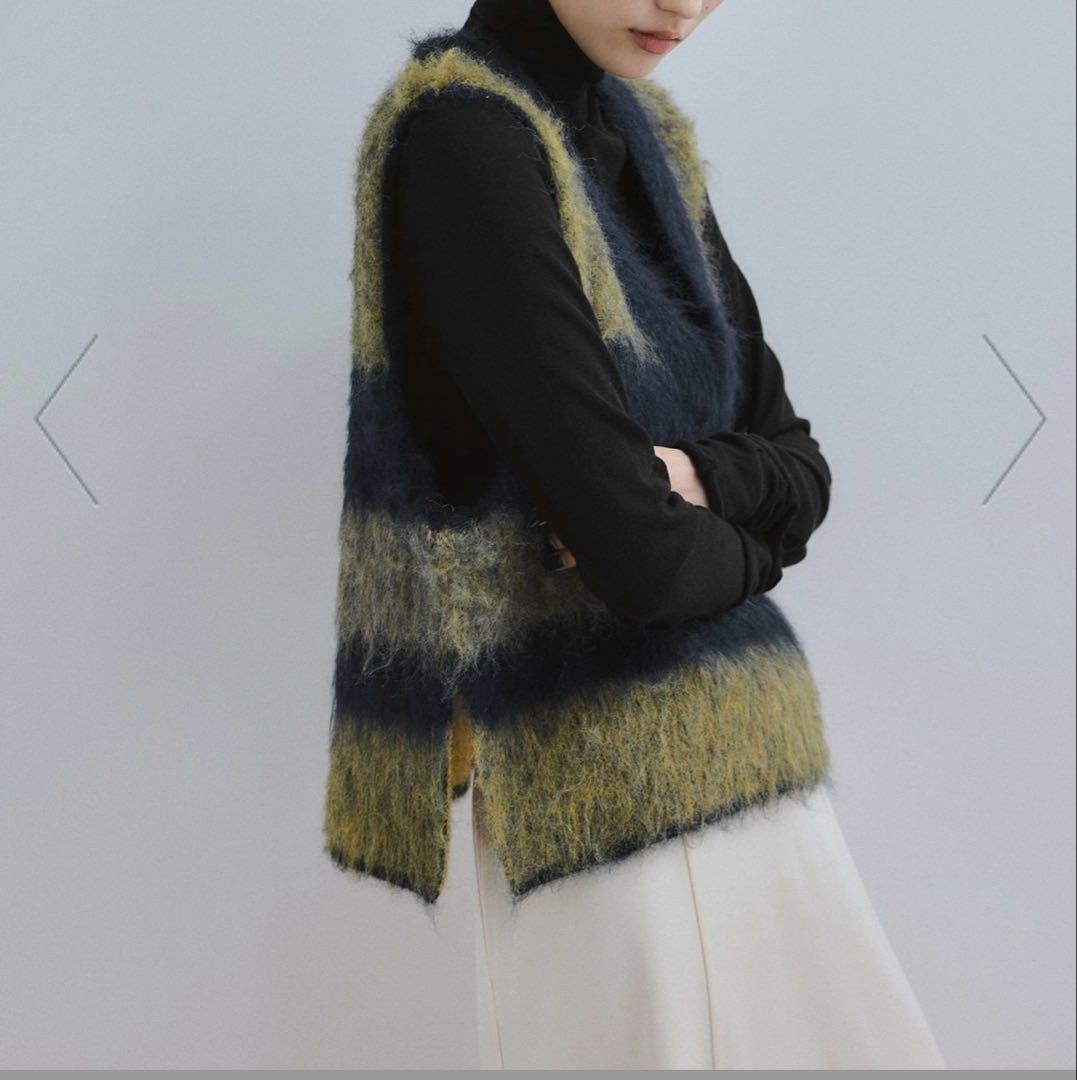 ADAM ET ROPE' 【WEB限定】ブラッシュドボーダーベスト