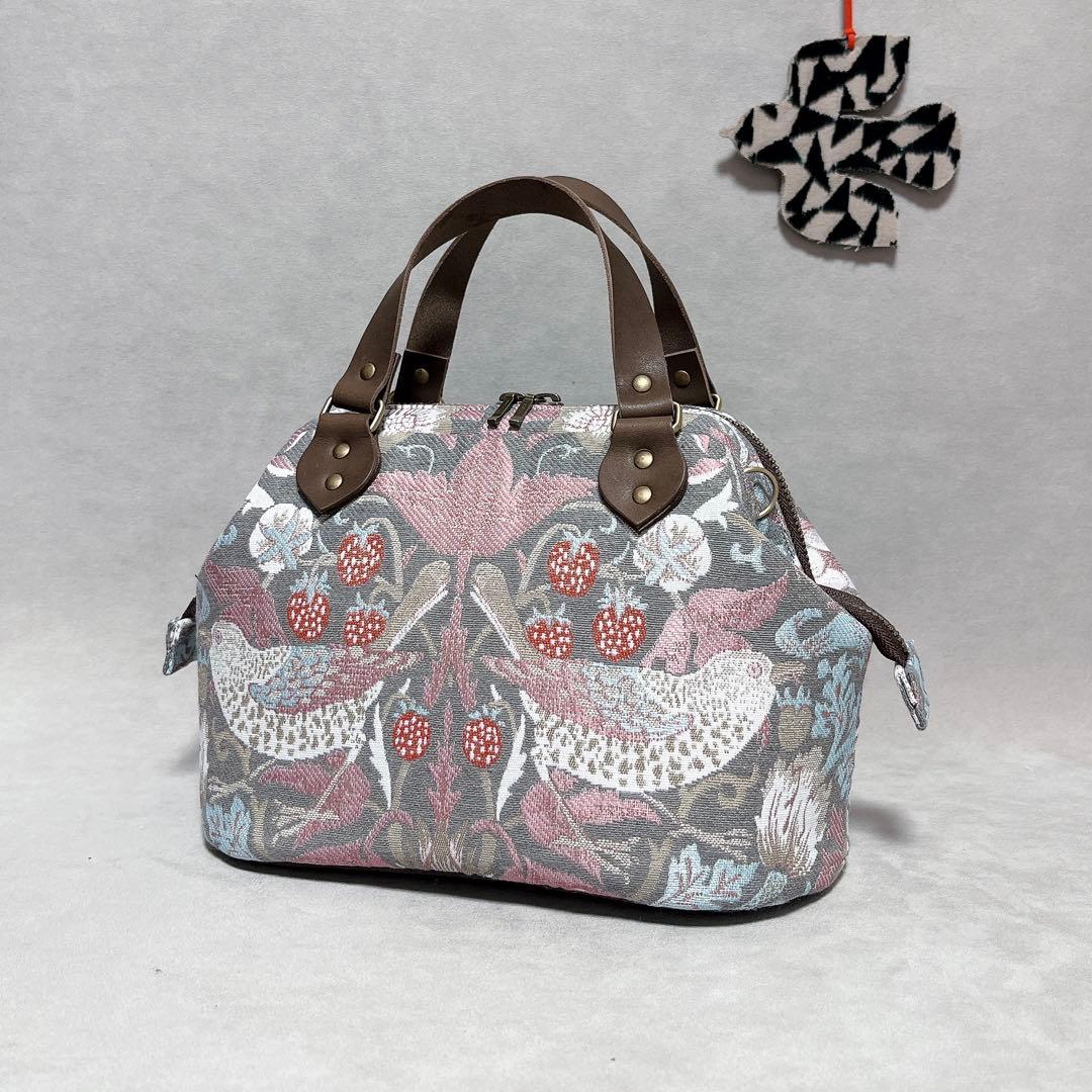 ハンドメイド　William Morris ボストンバッグ⑅︎◡̈︎* Sサイズ