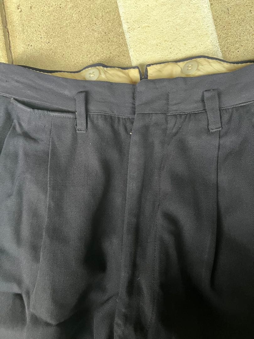 50s vintage レーヨンギャバ　スラックス　ネイビー