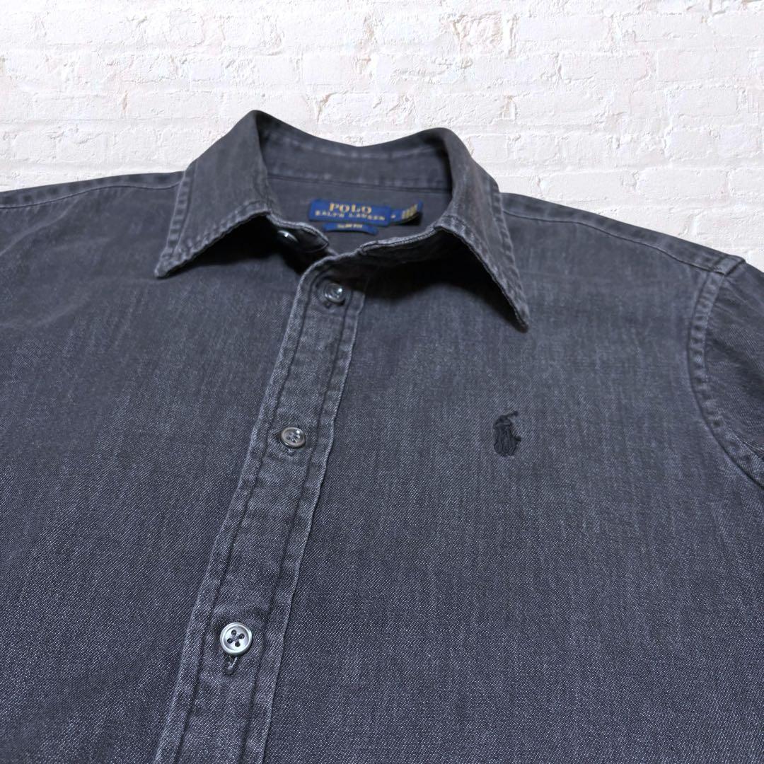 ‼️大人気‼️ ラルフローレン デニムシャツ ブラック　NO3663