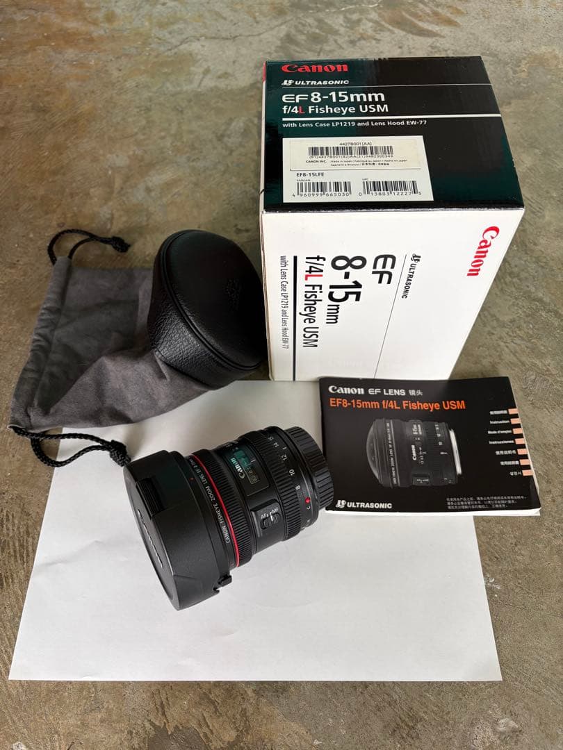 【美品】CANON/キャノン EF8-15mm F4L フィッシュアイ USM