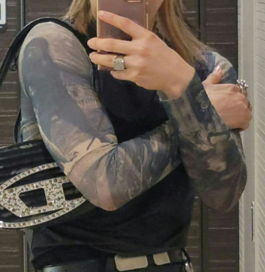 セカンドスキン パワーネット タトゥートップス 西洋絵画 レア