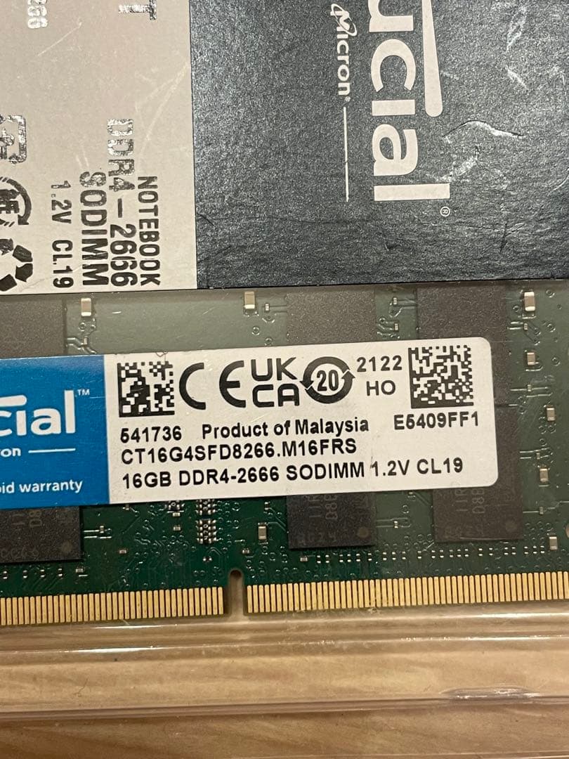 Crucial 32GB DDR4-2666 SODIMMメモリキット