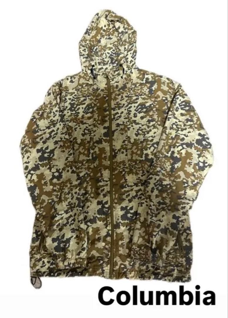 【名作】Columbia ナイロンジャケット アメーバカモ 迷彩 ミリタリー