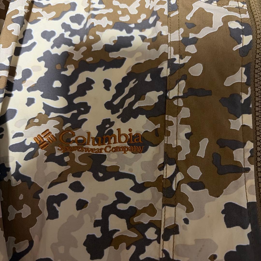 【名作】Columbia ナイロンジャケット アメーバカモ 迷彩 ミリタリー