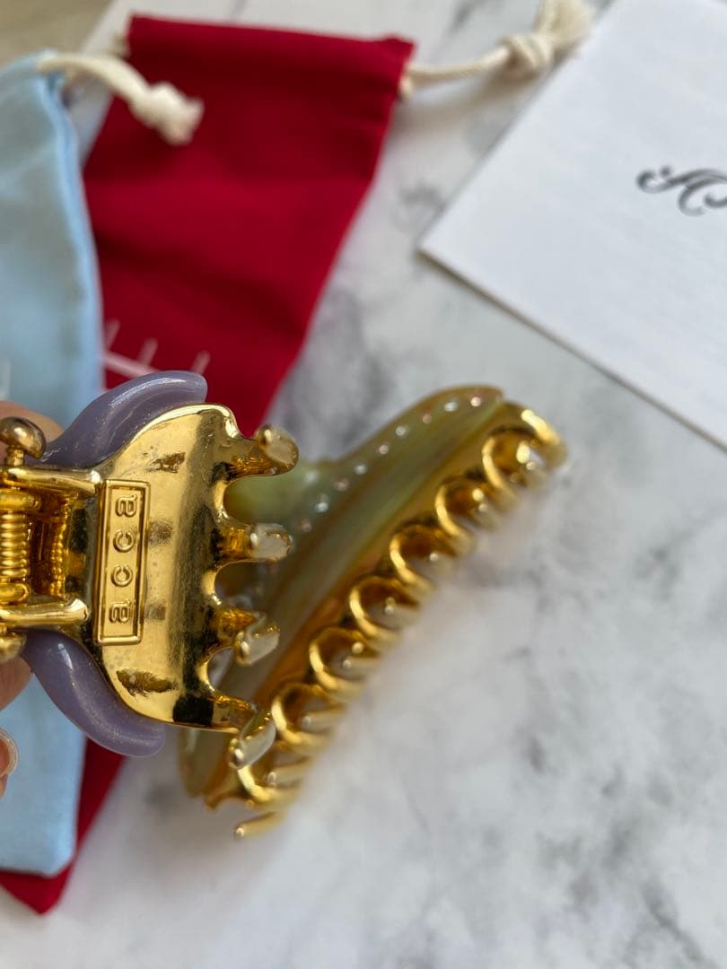 ほ*ん様 acca ヘアクリップ　大　バンス　クリップ　アッカ　ベージュ