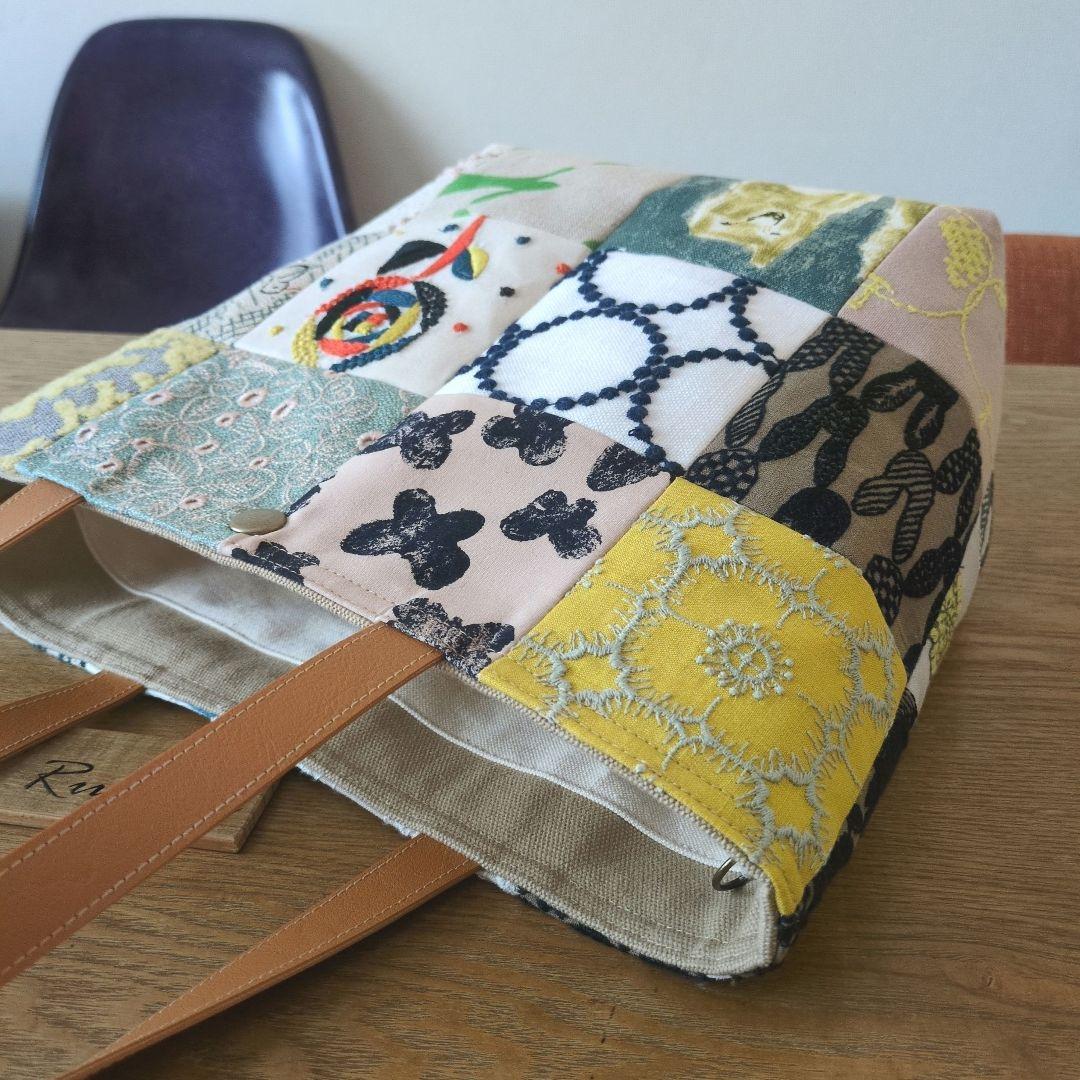 【1556】パッチワーク ハンドバッグ＊ミナペルホネン