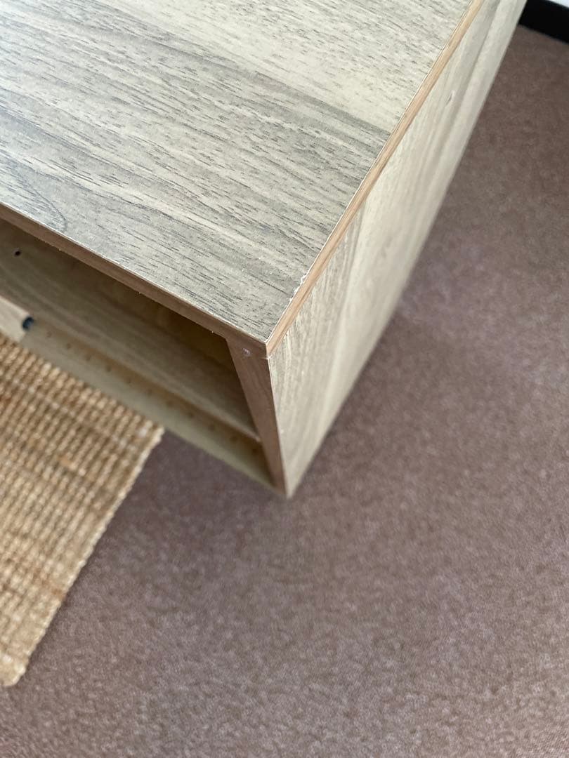 ナチュラルウッド調オープンシェルフ