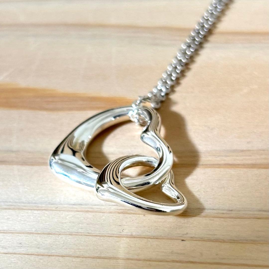 【極美品】 ティファニー ダブル オープンハート 2連 ネックレス ペレッティ