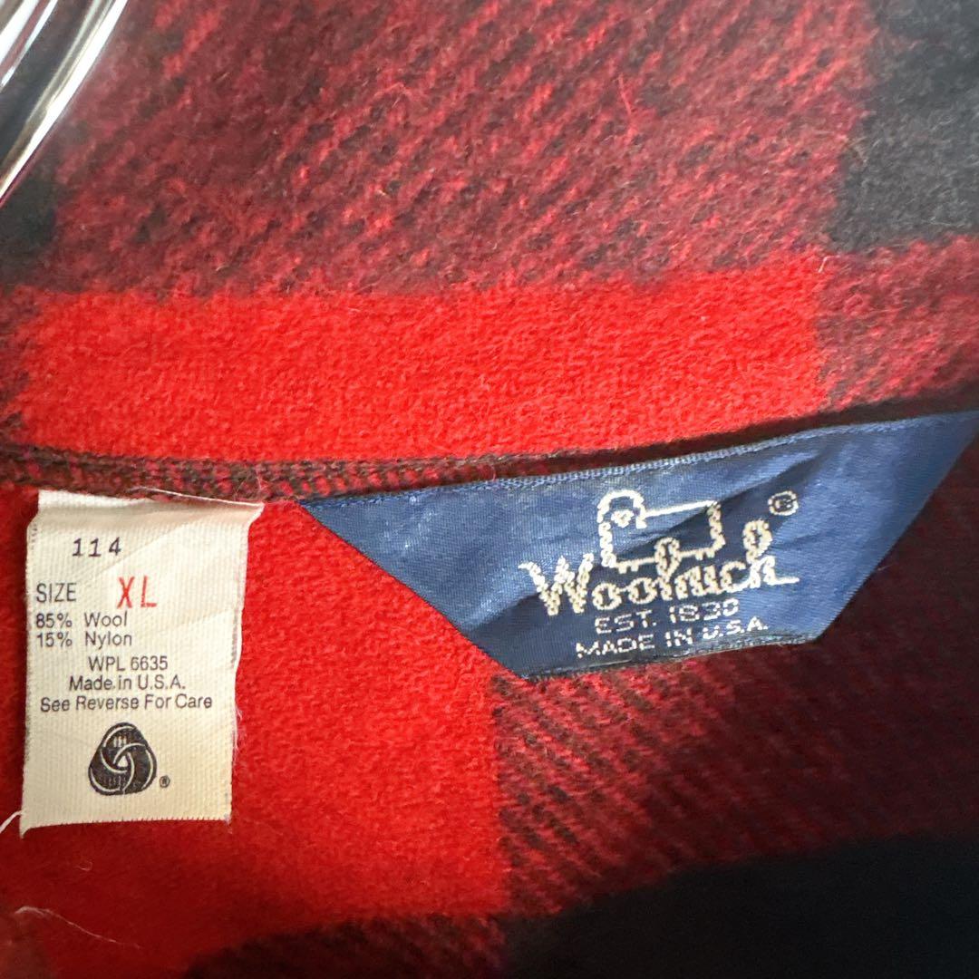 ウールリッチ 80s マッキーノジャケット XL ブロックチェック USA製