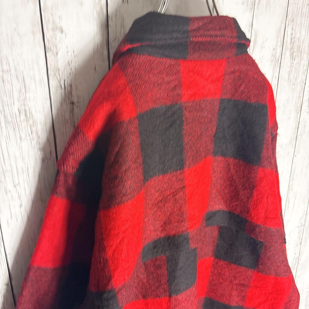 ウールリッチ 80s マッキーノジャケット XL ブロックチェック USA製