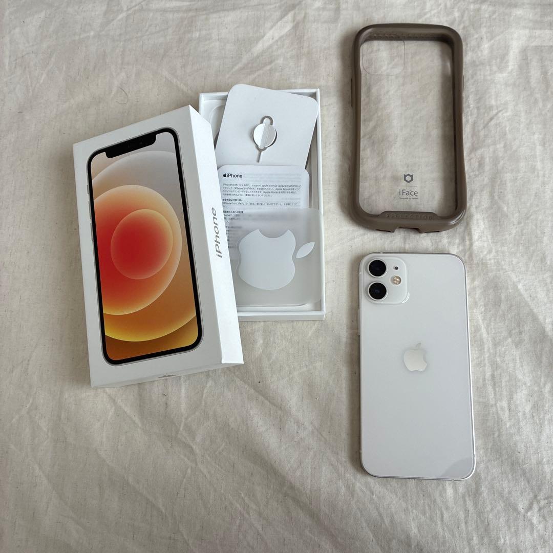 Apple iPhone 12 mini 128GB ホワイト 箱　iFace