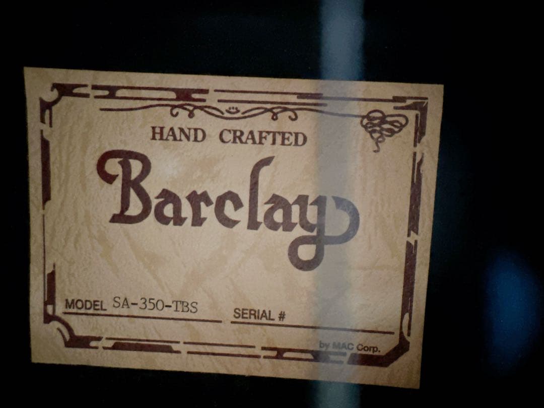 Barclay SA-350TBS バークレー エレアコギター
