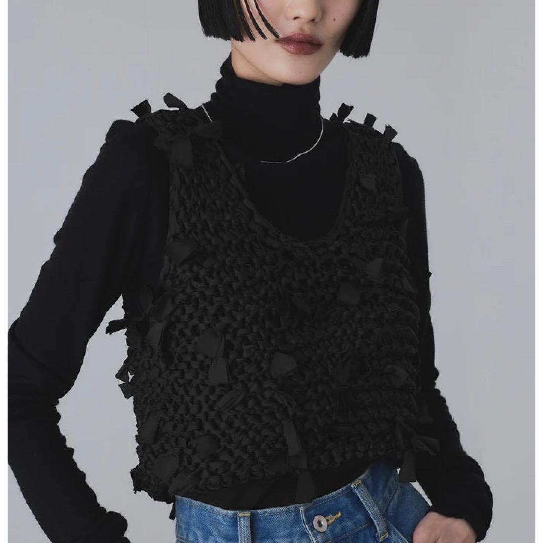 未使用 ADAM ET ROPE アダムエロペ 25AW テープヤーンベスト