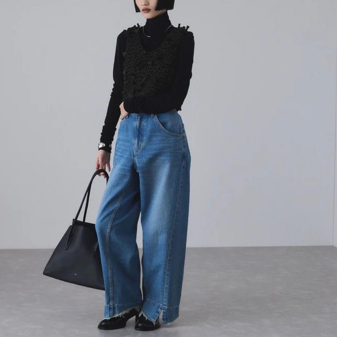 未使用 ADAM ET ROPE アダムエロペ 25AW テープヤーンベスト