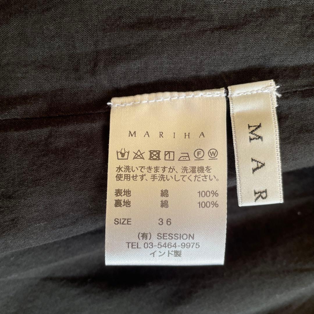 MARIHA 春の花のドレス　黒　ロングワンピース ブラック　長袖