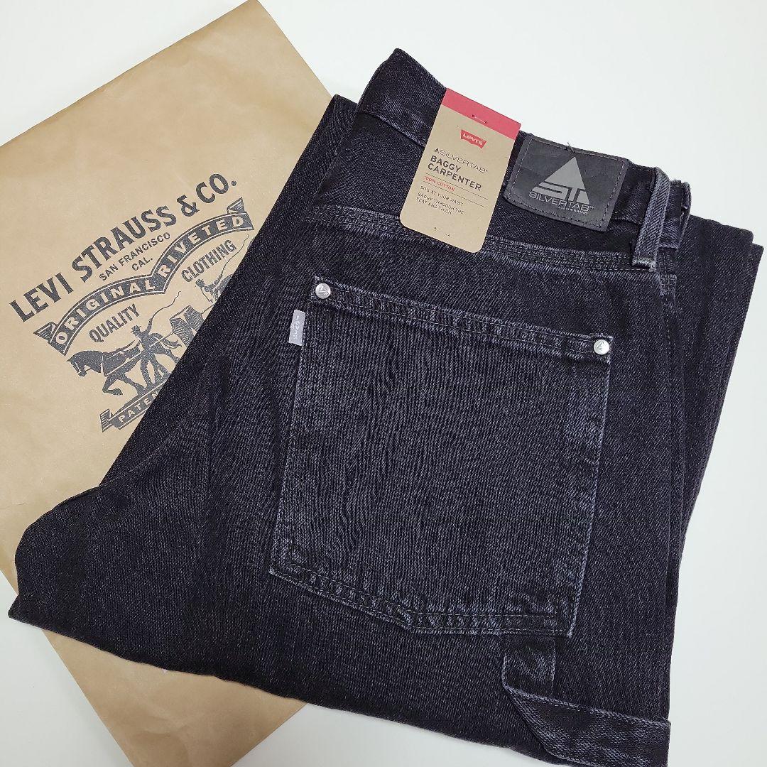 30×30【新品】リーバイス シルバータブ バギーカーペンター　・BLACK・