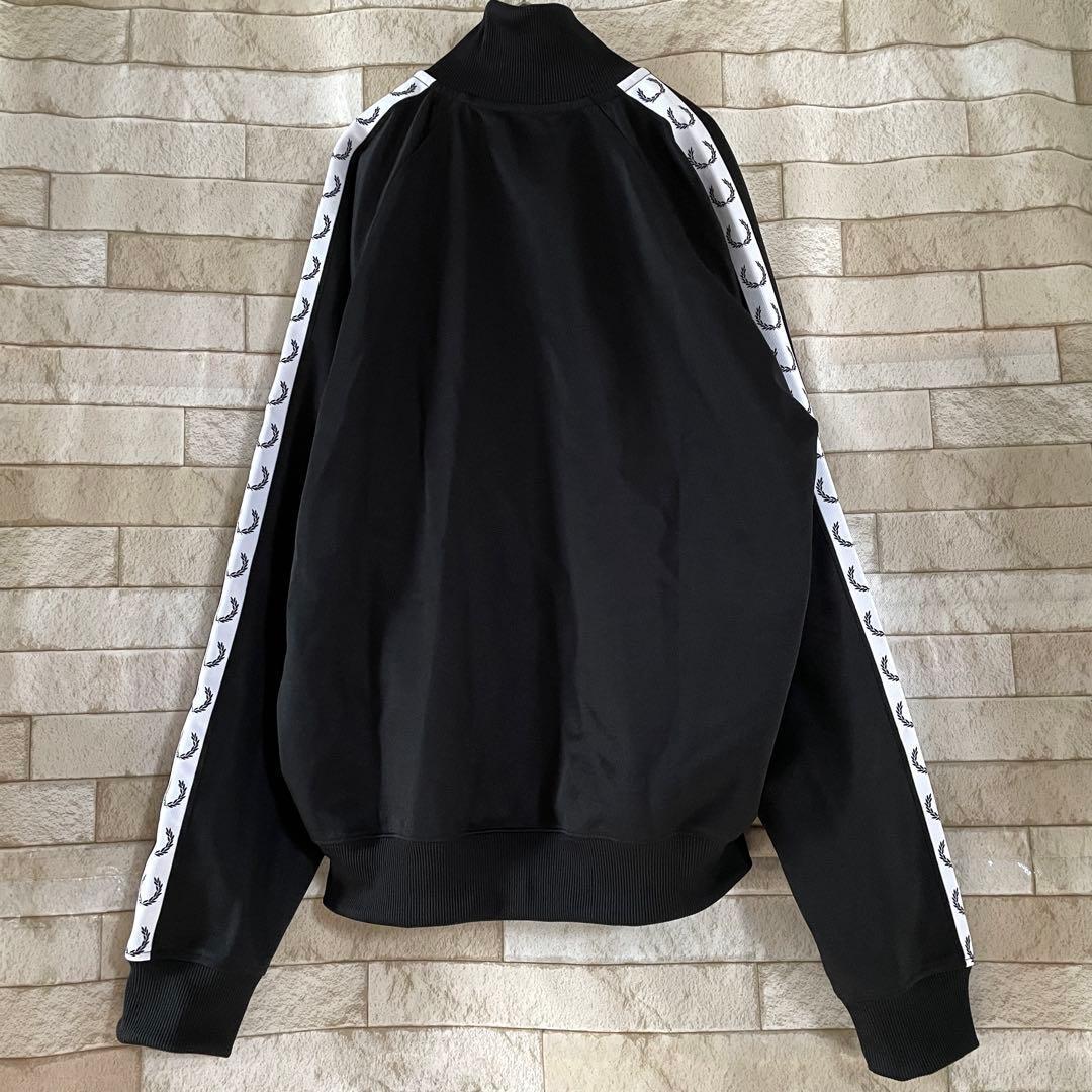 フレッドペリー トラックジャケット ジャージ ポルトガル製 刺繍 黒 M