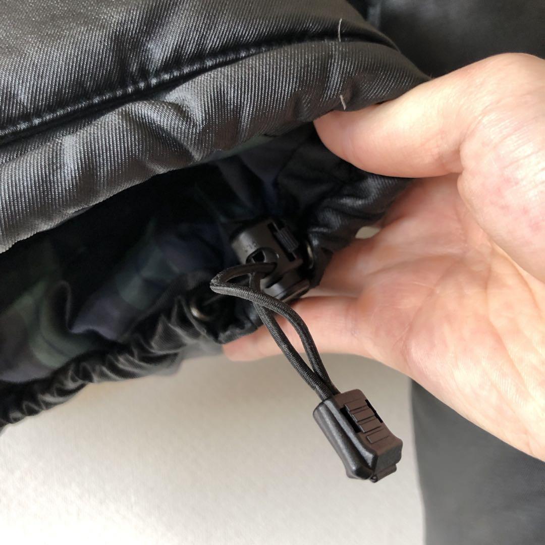 コムデギャルソンオム コーティング 肉厚ダウンジャケット 中チェック柄 黒