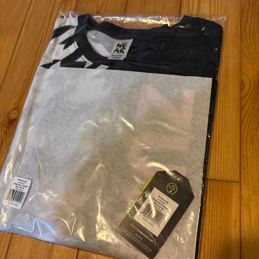 【1/26超最新作】ZUMBATシャツ モノクロ千鳥柄　Mサイズ