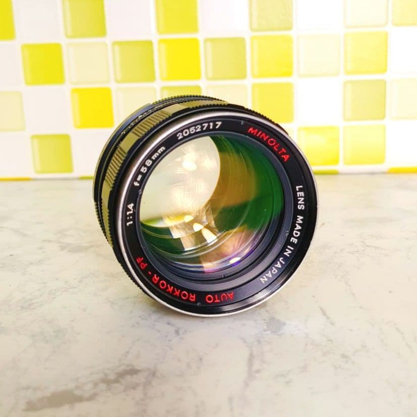 後期型 MINOLTA AUTO ROKKOR-PF 58mm f1.4 レンズ