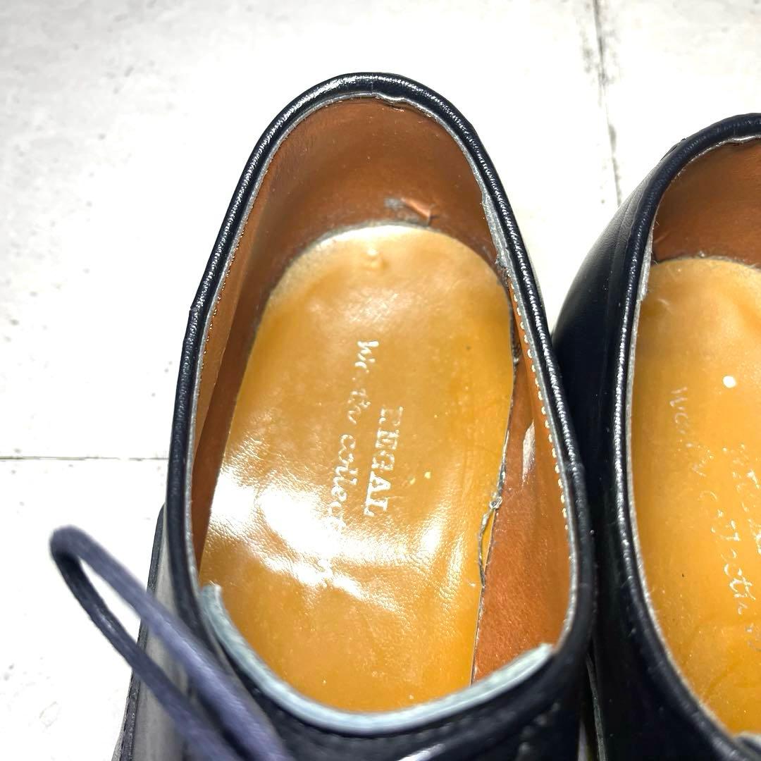 【リーガル】ストレートチップ V075 内羽♡ブラック 25EEE