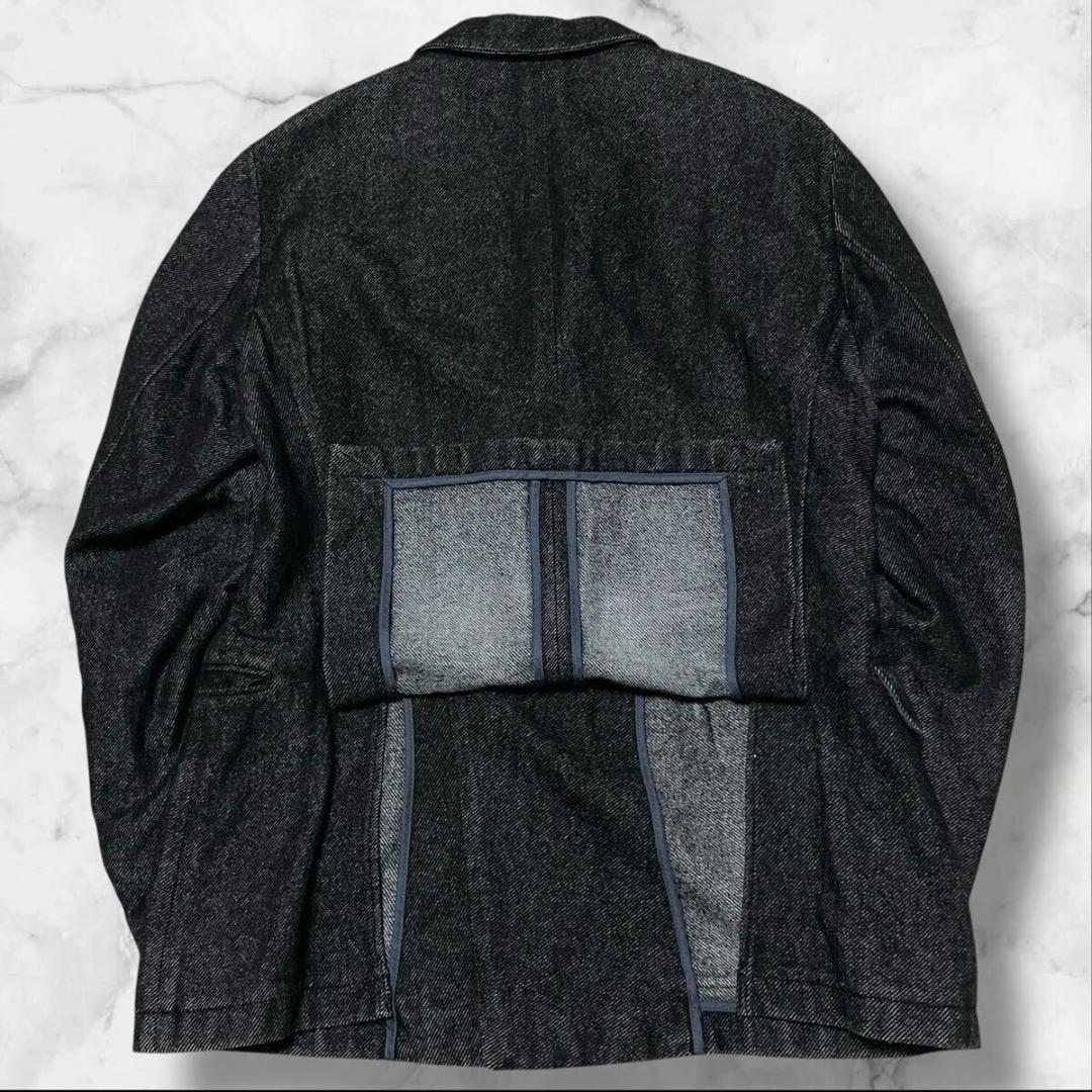 極美品● アルマーニコレツォーニ テーラードジャケット ダブル インディゴ 48