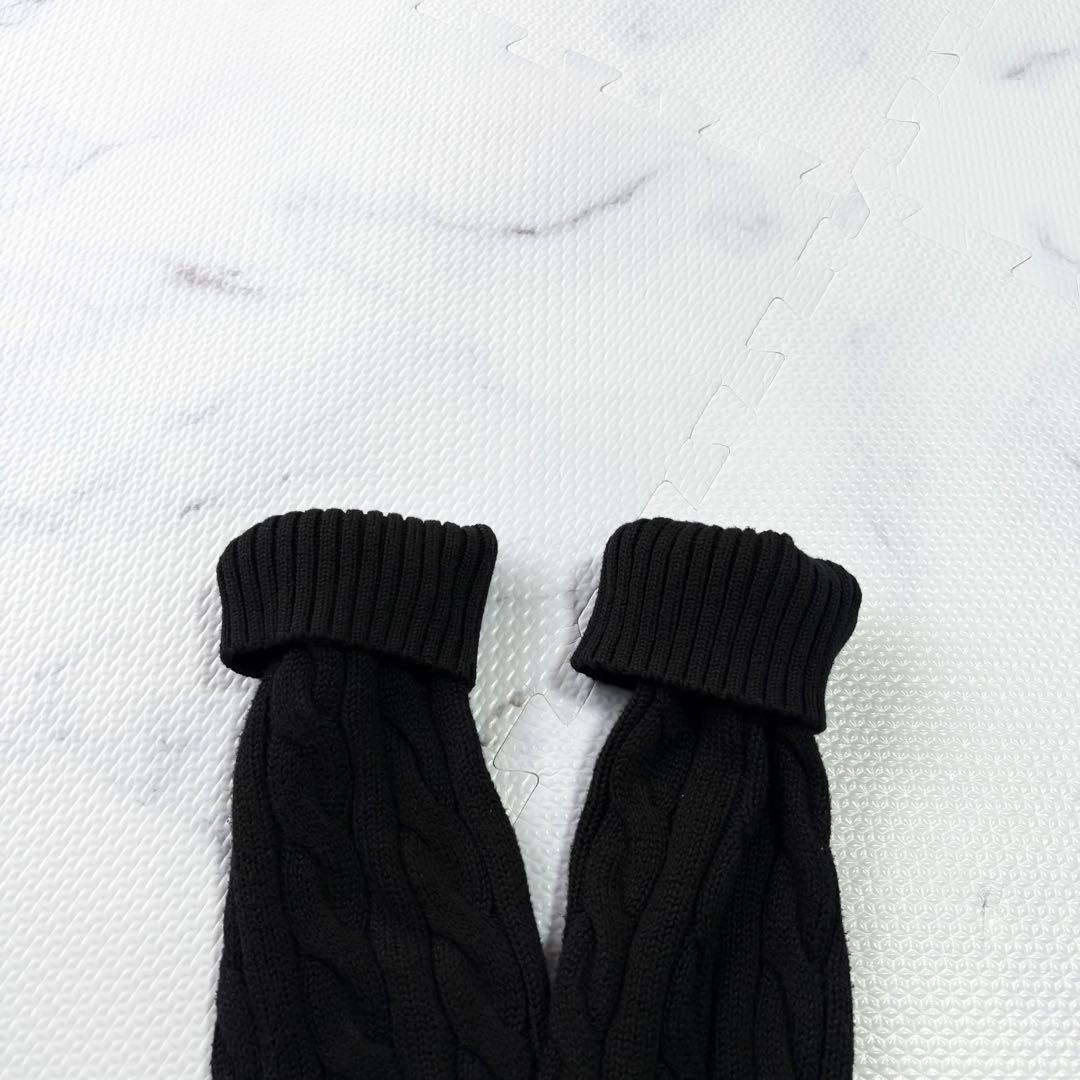 ✨大人気✨ ポロラルフローレン現行QR黒　ケーブルニットM