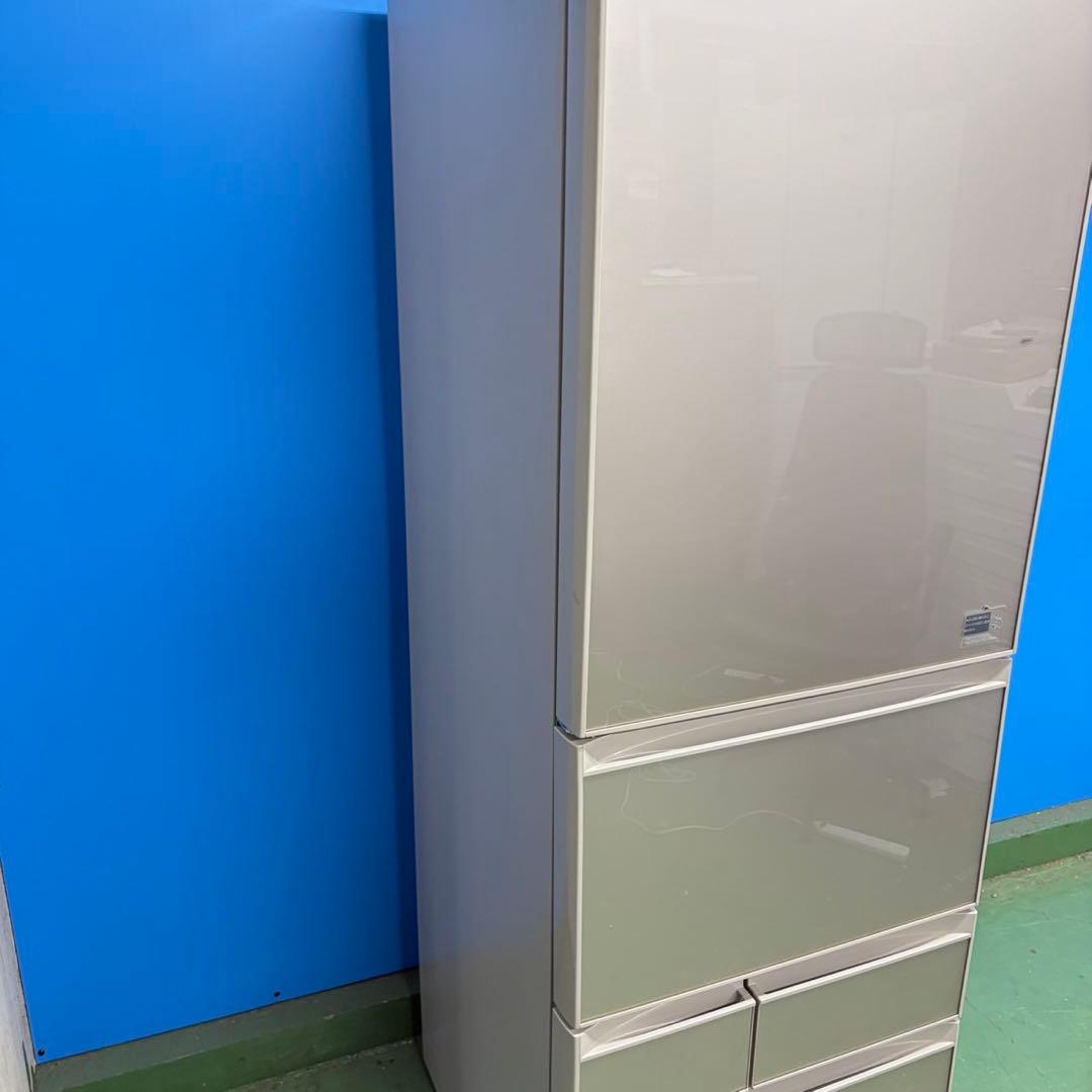 717 鏡面　冷蔵庫　大型　5ドア　左開き　美品　自動製氷機付　400L強 保証