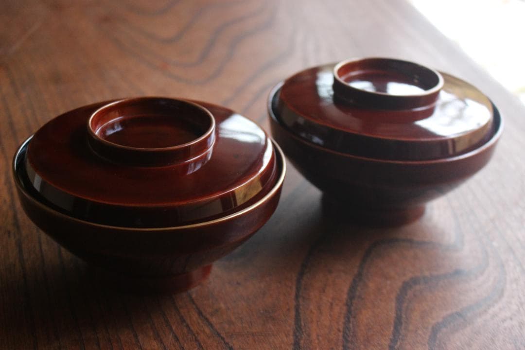 時代逸品！上質紅溜塗に極上高台寺蒔絵の美しいお椀2点（検加賀蒔絵吸物碗蒔絵椀